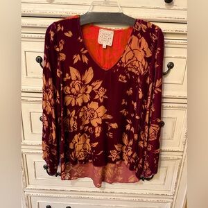 Johnny Was velvet blouse